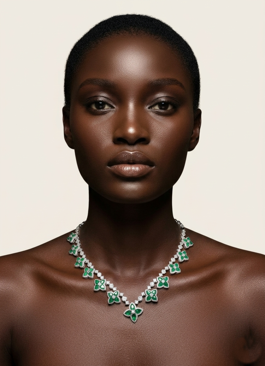 Le Collier Trèfle d'Émeraude