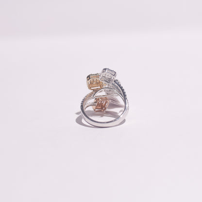 Carissa Three Toned Diamond Ring