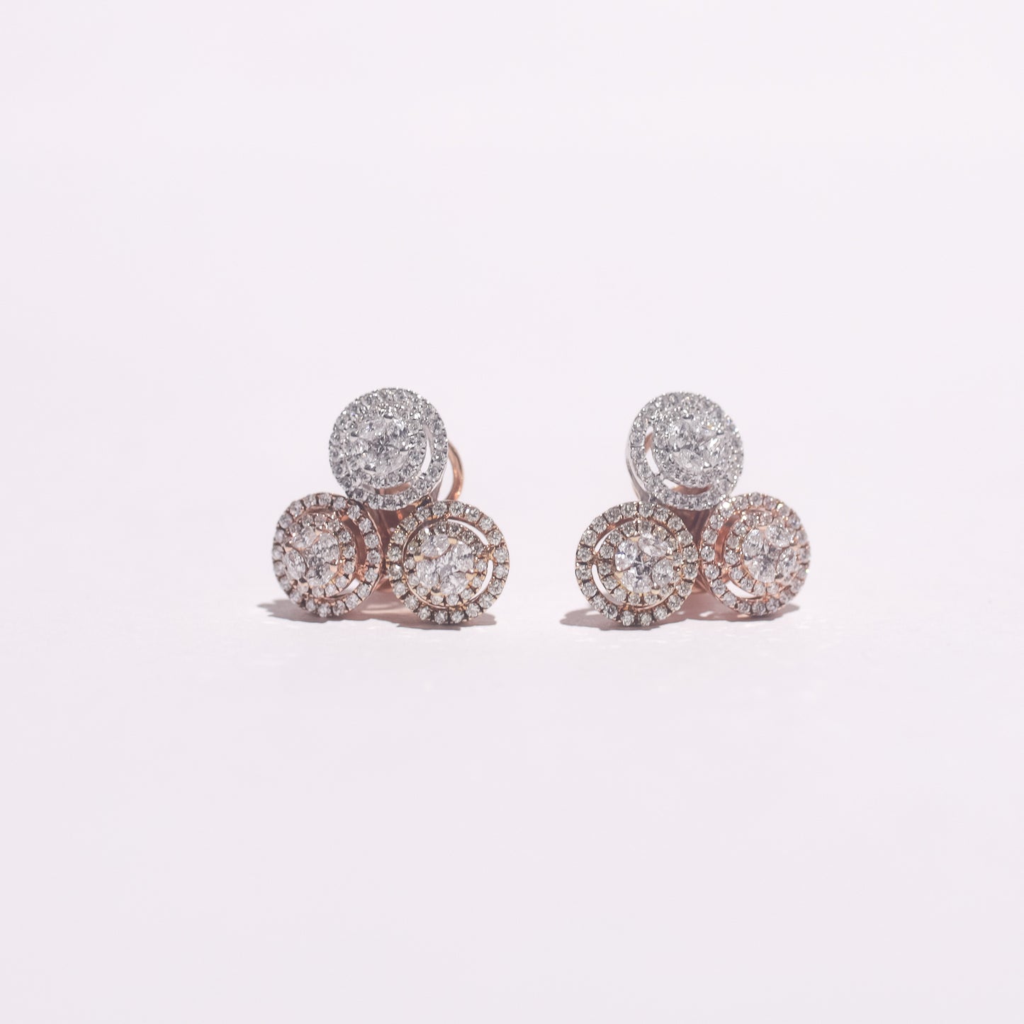 Kira Three Toned Diamond Earring