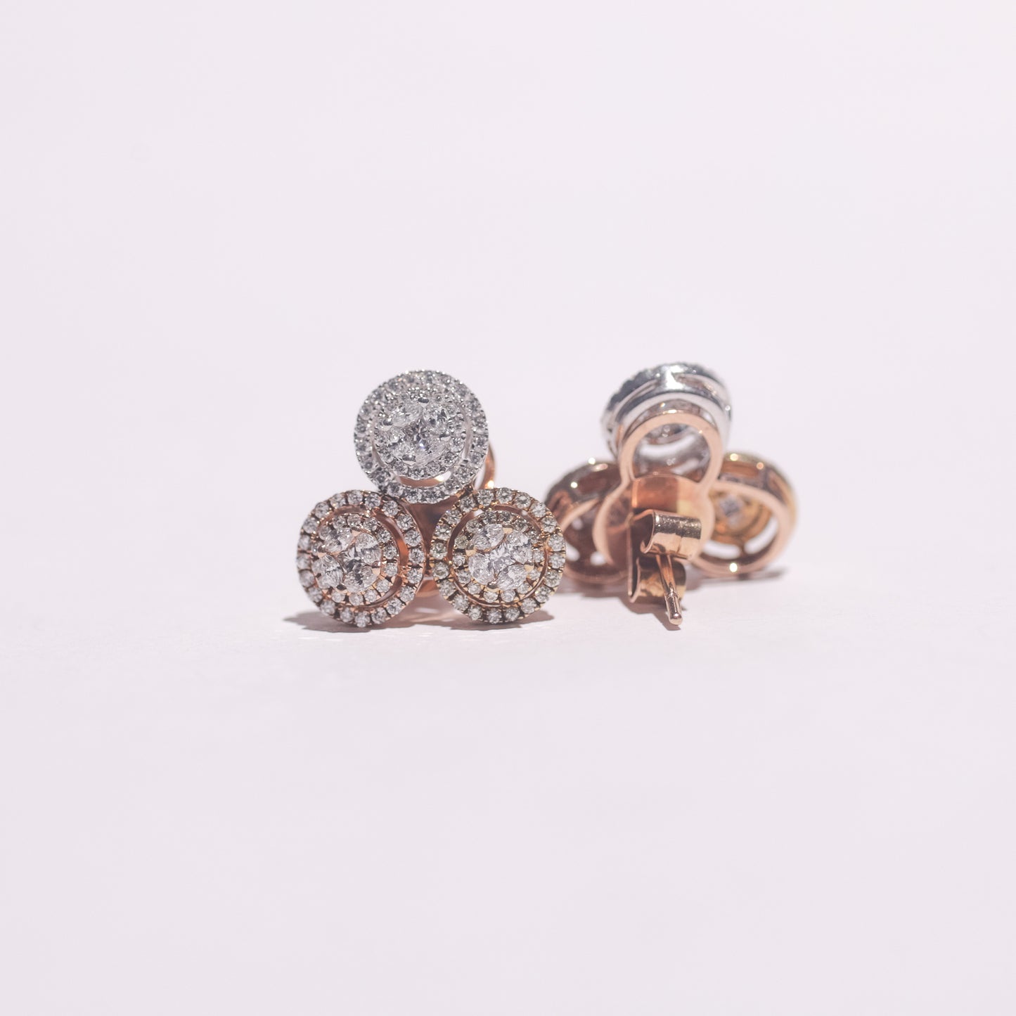 Kira Three Toned Diamond Earring