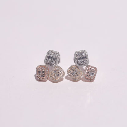 Gigi Three Toned Diamond Earring