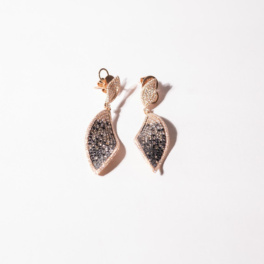 Onyx Diamond Drop Earring